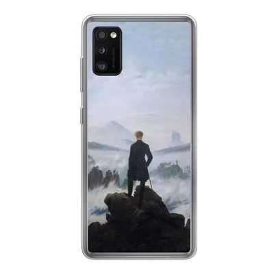 Produktbild von MuchoWow® Handyhülle Schutzhülle Hülle für Samsung Galaxy A41 Der Wanderer über dem Nebelmeer - Caspar David Friedrich - Kunstwerk Silikon Softcase Handy Hülle - Mobiltelefon