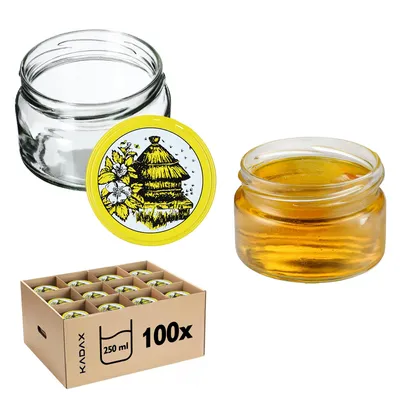 Produktbild von KADAX kleine Einmachgläser 250 ml, Marmeladengläser mit Deckel, Luftdichte Gläschen zum Verschenken