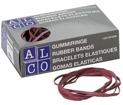 Produktbild von ALCO Gummiband 761 10x130mm rot 1.000g/Pack.
