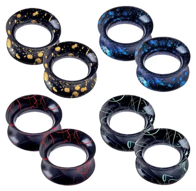 Imagen del producto de Kit de tapones de silicona con puntos, 8/12 unidades, de 6 mm a 16 mm, para piercings de oreja