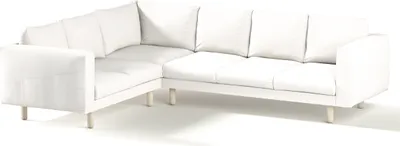 Produktbild von Dekoria Bezug für Norsborg 5-Sitzer Ecksofa, weiss, Norsborg 5-Sitzer Ecksofabezug