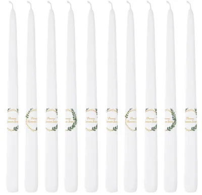Immagine prodotto di Candele da comunione esagonali 10 pezzi 24 cm 1 set