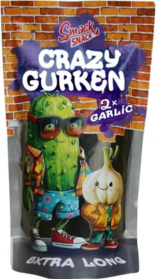 Produktbild von Smack Snack Gewürzgurken XXL Knoblauch 400g