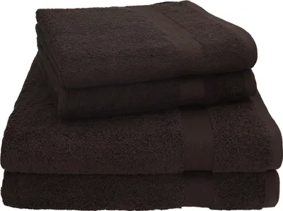 Produktbild von Betz 4-tlg. Handtuch-Set PREMIUM - 2 Liegetücher 2 Handtücher 100% Baumwolle  Farbe: dunkelbraun