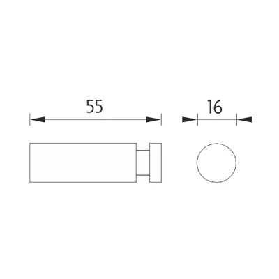 Produktbild von Nimco Unix - Verlängerter Haken, chrom UN 13054L-26
