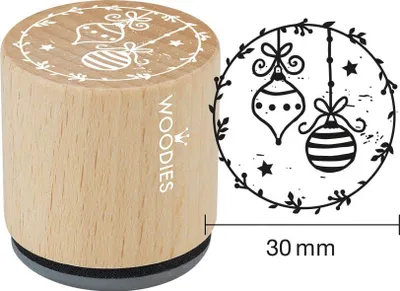 Produktbild von COLOP Motiv-Stempel Woodies "Weihnachtskugeln"