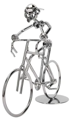 Miniatur Fahrrad Rennrad aus Eisen, Retro Dekoration, silber