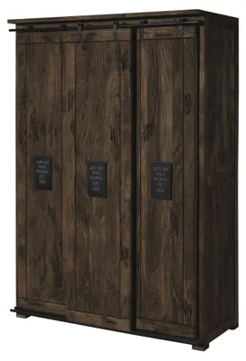 Produktbild von MASSIVMOEBEL24 Kleiderschrank Mango 140x65x200 grau lackiert RAILWAY #269