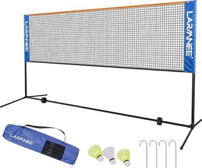 Produktbild von Famanu Badmintonnetz höhenverstellbar - 3 m, 4 m, 5 m, inkl. Zubehör