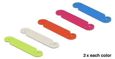 Immagine prodotto di Kit di etichette per cavi Delock - bianco, blu, rosso, verde