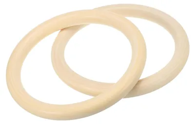 Makramee-Ringe aus Naturholz, 140 mm, 2 Stück, unbehandelt
