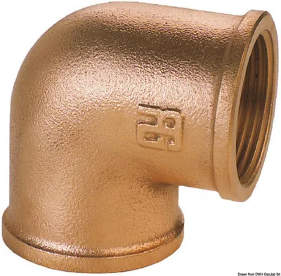 Zdjęcie produktu dla GUIDI brąz F-F 90° kolanko 3/8" Osculati 17.560.02