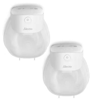 Produktbild von Alecto BCB100 - Doppelte tragbare elektrische Milchpumpe - Freihändig, kompakt und leise - Weiß