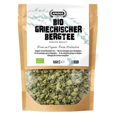 Produktbild von APSOGO Griechischer  Bergtee - Sideritis Bergtee aus Griechenland,  & ausgezeichneter Geschmack - 100g