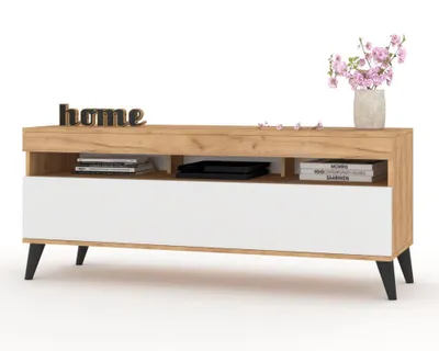 Produktbild von TV-Lowboard Fernsehschrank PLAY STEHEND Craft Eiche/Weiß Matt 160cm