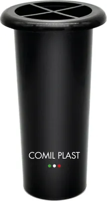 Produktbild von Comil Plast | Innenblumenhalter aus Kunststoff für Friedhofsvase Farbe Schwarz | Durchmesser 6,5 cm, Höhe 15 cm inkl. Kunststoffring, fünfzehn