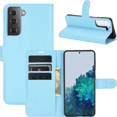 Produktbild von Schutzhülle für Samsung Galaxy S21 Case Handy Hülle Cover Case Schutztasche Wallet, Farbe:Blau