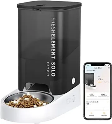 Produktbild von PETKIT Automatische Feeder, 3 l, Katzenhunde, 1–10 Mahlzeiten/Tag 1–15 Tage, 304 Edelstahlschale, frische Schlosstechnologie