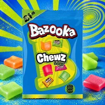 Produktbild von Bazooka Chewz Sour Chewy Candy 120g