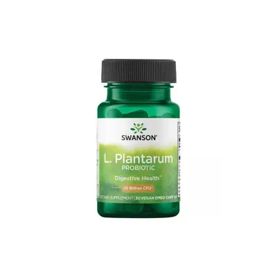 Produktbild von L. Plantarum Probiotikum 10 Milliarden CFU 30 vegane Embo-Kapseln Swanson Health Products