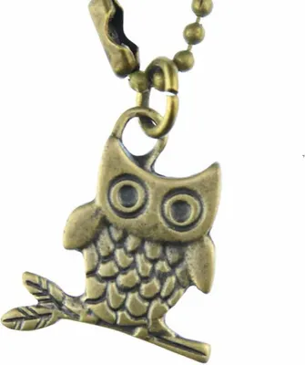 Produktbild von Eule Kette Halskette Miniblings 80cm Eulenkette Eulen Vogel Bird Uhu Kauz Bronze