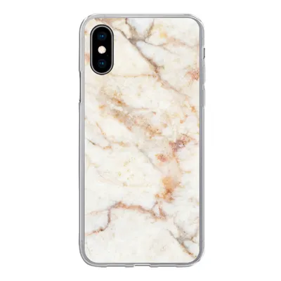 Produktbild von MuchoWow® Handyhülle Schutzhülle Hülle für iPhone X Marmor - Braun - Luxus Silikon Softcase Handy Hülle - Handyhülle