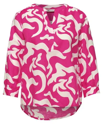 Produktbild von SOL_Splitneck tunic blouse AOP 27281 magenta dream Größe 38