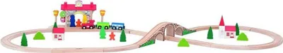 Produktbild von Woody Holzeisenbahn Set mit viel Zubehör