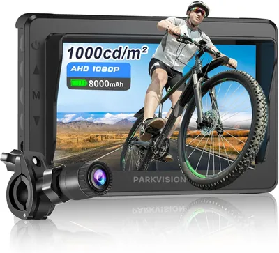 Productafbeelding van Fietsspiegel met camera - 4,3 inch scherm - 1080P - 120 graden - 9 uur accuduur