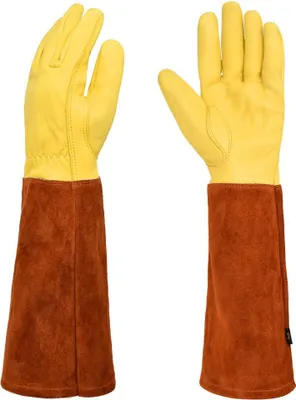 Produktbild von Dornenresistente Gartenhandschuhe für Damen, lange Gartenhandschuhe, Rosenschneidehandschuhe für Damen