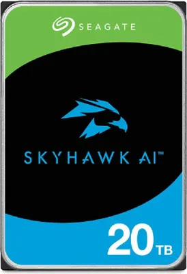 Produktbild von Seagate-Festplatte 20 TB, 7200 U/min, 6 Gbit/s, SkyHawk AI + RV-Unterstützung