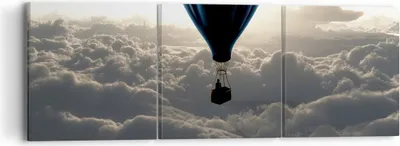Produktbild von Bild auf Leinwand - Leinwandbild - Wolke Ballon Himmel - 90x30cm - Wand Bild - Wanddeko - Wandbilder - Leinwanddruck - Bilder - Kunstdruck - Wanddekoration - Leinwand bilder - Wandkunst - CA90x30-3577