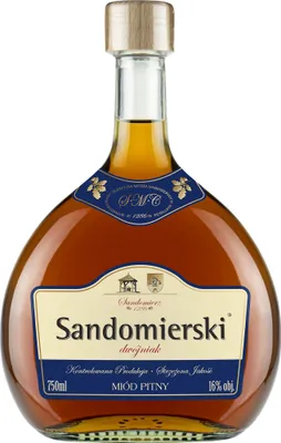 Obrázok produktu pre Sandomierski Letni Dwójniak – medový (polovičný) 0,75 l | Medovina | 750 ml | 16 % alkoholu | Poľská výroba | Tip na darček | 18+