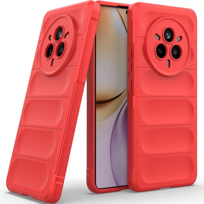 Produktbild von Handyhülle für Realme 14 Pro 5G Weich TPU Silikon Stossfest Anti-rutsch Hülle Rot