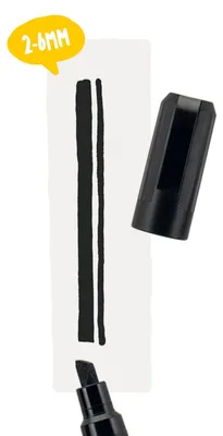 Zdjęcie produktu dla SECURIT Kreidestifte 2-6mm, Höhe: 20 mm, Länge: 145 mm, Breite: 25 mm schwarz