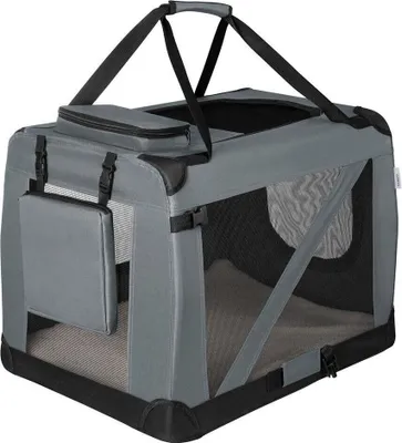 Obrázek produktu pro Skládací přepravní box pro psy Lassie M, 42 x 60 x 44 cm, šedý