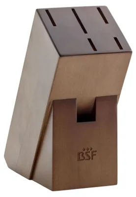 Produktbild von BSF Chicago Messerblock, leer, 6 Braun platz für 5 Messern Dunkles Birkenholz
