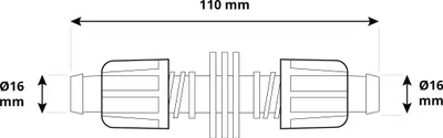 Produktbild von HOLZBRINK 1x Verbindungsstück 5/8 x 5/8 Zoll Rohrverbinder für Rohrverlängerungen des Verlegerohrs oder Tropfschlauchs, HBZ-05