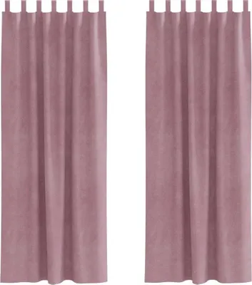 Immagine prodotto di vidaXL Tende oscuranti, 2 pezzi, rosa scuro, 140 x 225 cm, velluto