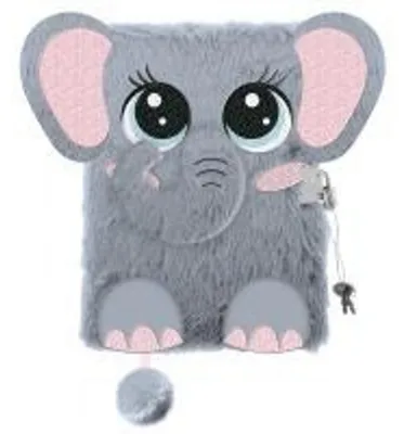 Immagine prodotto di Diario A5 96 pagine con lucchetto 3D Elephant