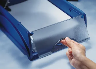 Image de Corbeille à courrier Sorty A4 bleu Paquet de 4