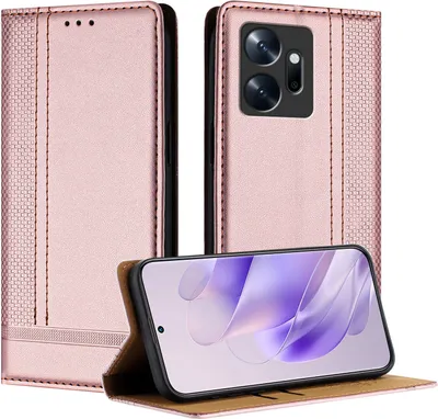 Produktbild von Handyhülle für Infinix Zero 20 Leder Flip Klappbare Schutzhülle mit Standfunktion Pink