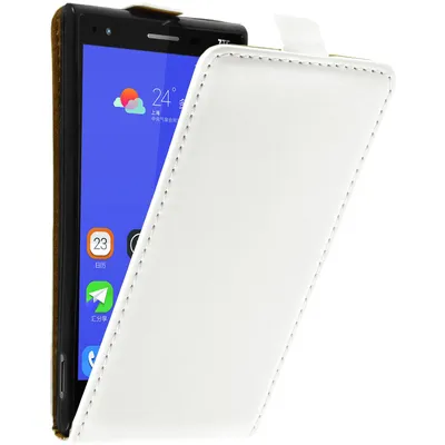 Produktbild von PhoneNatic Kunst-Lederhülle kompatibel mit ZTE Star 2 - Flip-Case weiß + 2 Schutzfolien