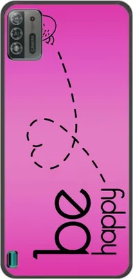 Produktbild von König Design Hülle kompatibel mit ZTE Blade A52 Lite Kunststoff Soft Handyhülle - Handy Case Be Happy Pink