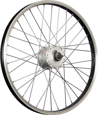 Produktbild von 20 Zoll Vorderrad Alufelge Shimano Nabendynamo DH-C3000 - schwarz