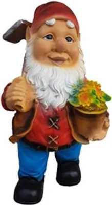 Produktbild von Garten Haus Dekoration Figur Statue Skulpturen Deko Figuren Zwerg Handarbeit M36