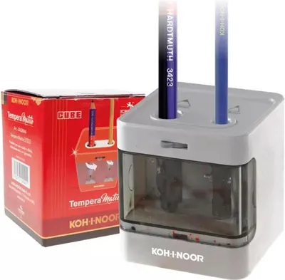 Zdjęcie produktu dla Koh-I-Noor DAS8044, Temperówka elektryczna, Szary, Biały, 1,2 cm, 6 mm, Bateria/USB, AA