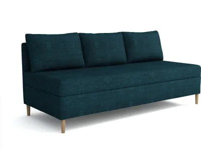 Produktbild von Emoebel24 Boxspringbett mit Bettkasten 90x200 cm Polsterbett, Einzelbett Ikar Blau-Grün