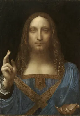 Produktbild von Legendarte - Kunstdruck auf Leinwand - Salvator Mundi - Leonardo Da Vinci - Wanddeko, Canvas cm. 50x70