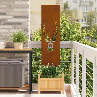 Zdjęcie produktu dla vidaXL Parawan ogrodowy Canvas Rusty 32 x 140 cm Stal odporna na warunki atmosferyczne